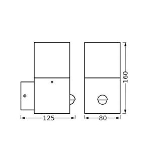 LEDVANCE Venkovní nástěnné svítidlo LEDVANCE Endura Classic Figo Square, senzor