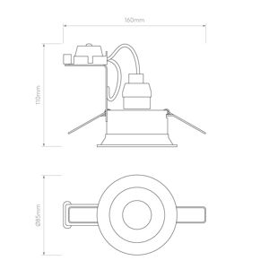 Astro Astro Minima Round Adjustable zapuštěné černá