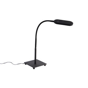Moderní stolní lampa černá včetně LED 4stupňového stmívatelného - Botot