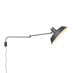 Nástěnná lampa černá nastavitelná s vypínačem - Danielle
