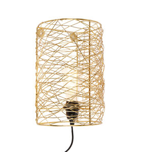Designová nástěnná lampa zlatá - Sarella