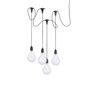 Moderní závěsná lampa černá včetně LED IP44 - Nomade