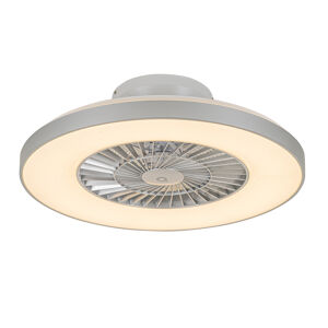 Chytrý stropní ventilátor stříbrný s hvězdným efektem stmívatelný - Climo