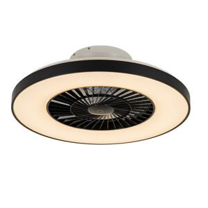 Chytrý stropní ventilátor černý s hvězdným efektem stmívatelný - Climo