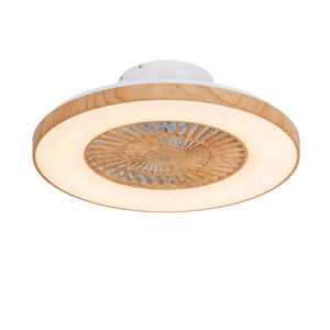 Stropní ventilátor s potiskem dřeva 60 cm vč. LED stmívatelné s dálkovým ovládáním - Climo