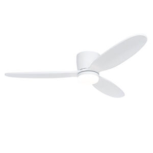 Stropní ventilátor bílý 132 cm vč. LED stmívatelný s dálkovým ovládáním - Sofio