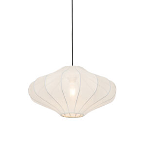 Designová závěsná lampa bílé hedvábí 50 cm - Plu