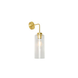 Art Deco nástěnné svítidlo zlaté se sklem - Laura
