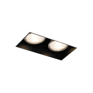 Moderní vestavné bodové svítidlo černé GU10 bez omítky 2-světlo - Oneon