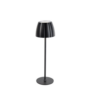 Moderní stolní lampa černá 3-stupňová stmívatelná dobíjecí - Dolce