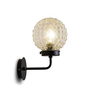 Nástěnná lampa Brufoli černá s čirým sklem