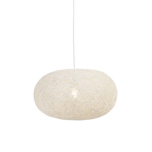 Rustikální závěsné svítidlo bílé 50 cm - Corda Flat