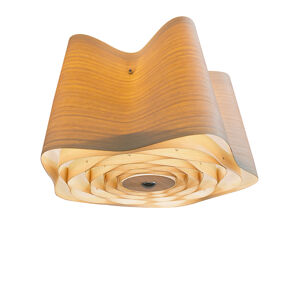 Stropní lampa Kmenové dřevo s chromem