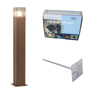 Venkovní lampa 70 cm rezavě hnědá szemní špicí akabelovou objímkou - Denmark