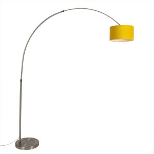 Oblouková lampa ocel se žlutým odstínem 35/35/20 - XXL