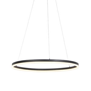 Designové závěsné svítidlo černé 80 cm vč. LED 3-stupňové stmívatelné - Anello