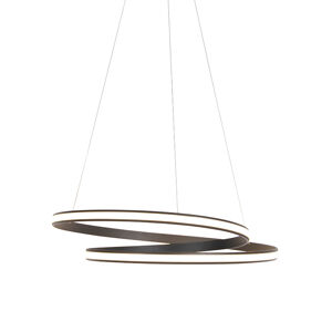 Moderní závěsné svítidlo černé 74 cm vč. LED - Rowan