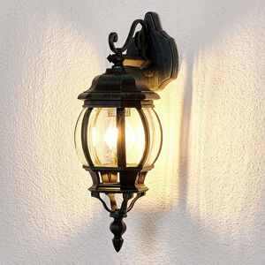 Romantická venkovní lampa černá IP44 - Theodor