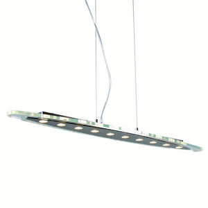 Závěsná lampa Credo oválná 100 LED čirá